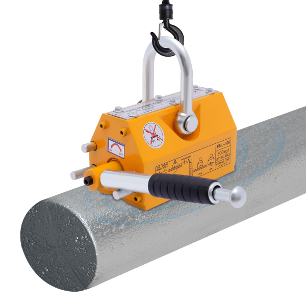 Lifting Magnet with Release 660lbs Portable permanent magnetic lifter crane Steel lifting tool